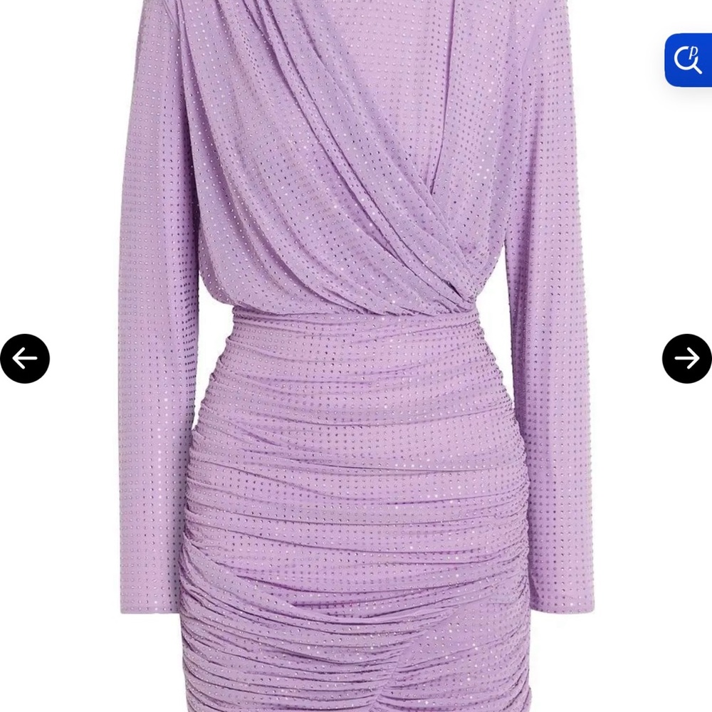 Simkai Elegant Lavender Mini Dress